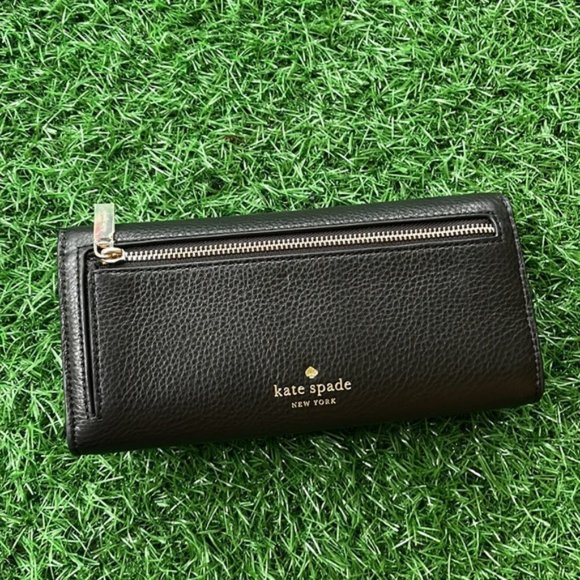 Kate Spade Marti Large Slim Flap Wallet Black - Picture 5 of 16